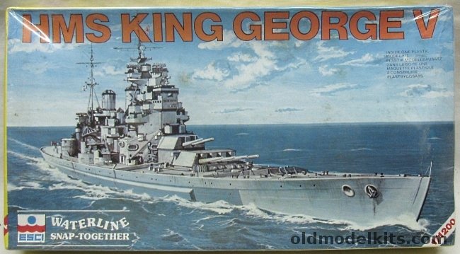 ESCI 1/1200 HMS King George IV Battleship, 419 plastic model kit